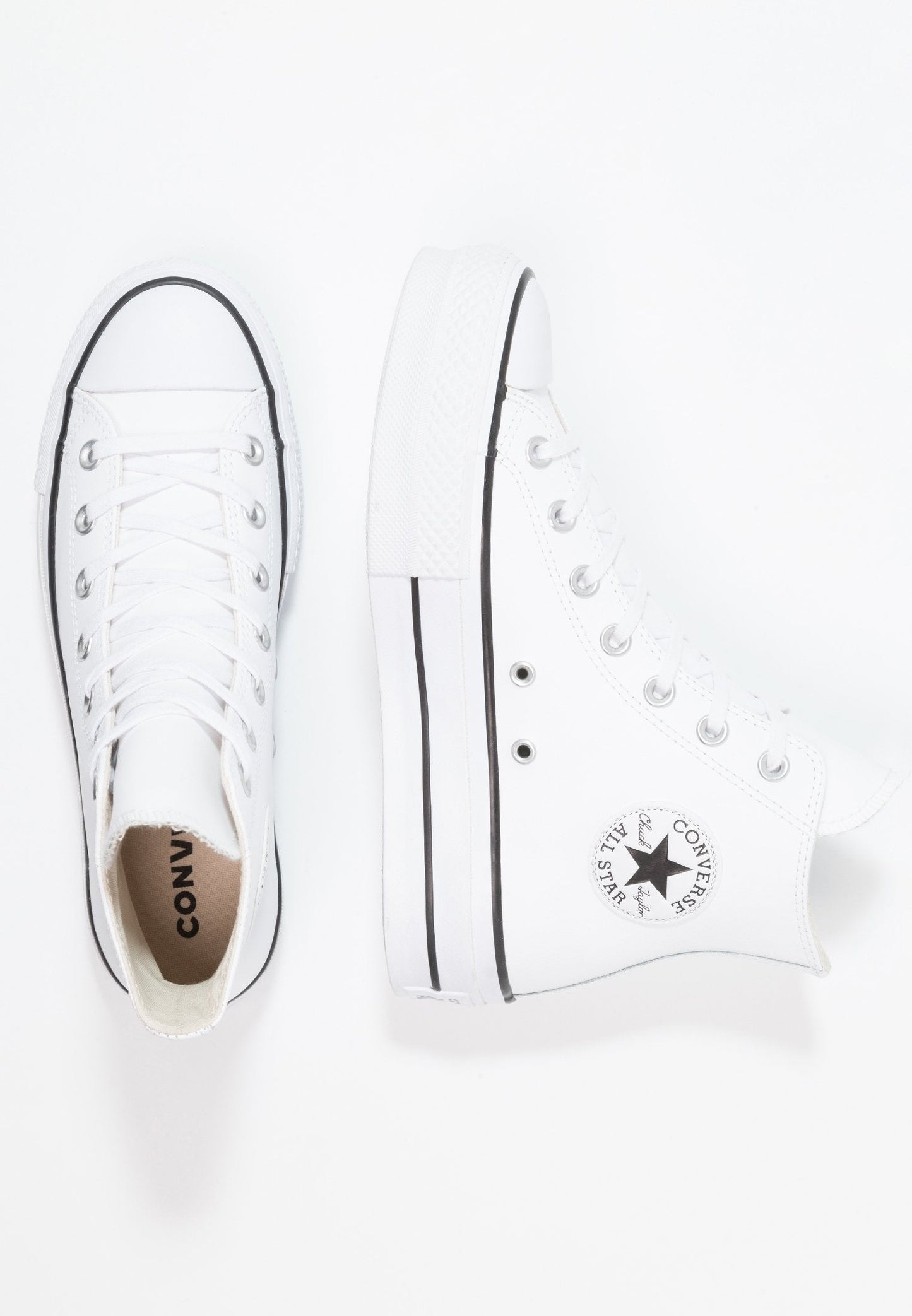 Chucks - All Star Plataforma Polipiel Blanca