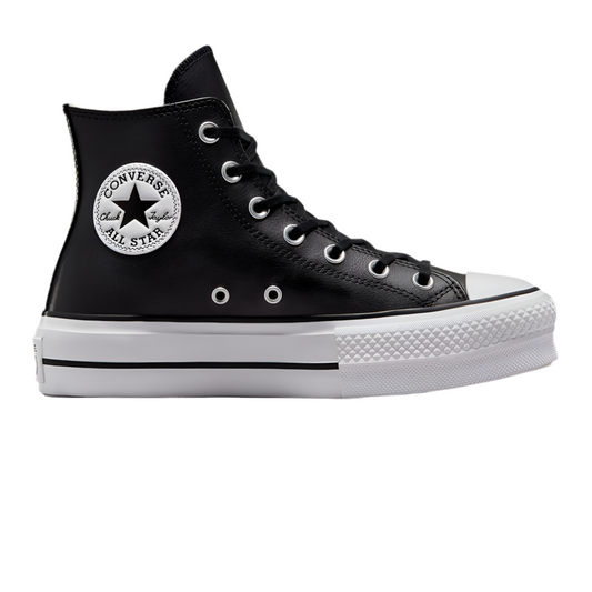 Chucks - All Star Plataforma PoliPiel Negra Alta